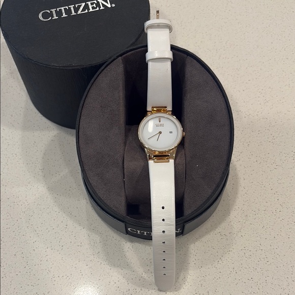Citizen Gold and White Eco Drive Watch - Picture 2 of 4